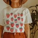 Strawberry Shirt Strawberry Clothes Strawberry Top Garden Shirt Aesthetic Clothing Cottagecore Clothes Botanical Shirt Strawberry Print
