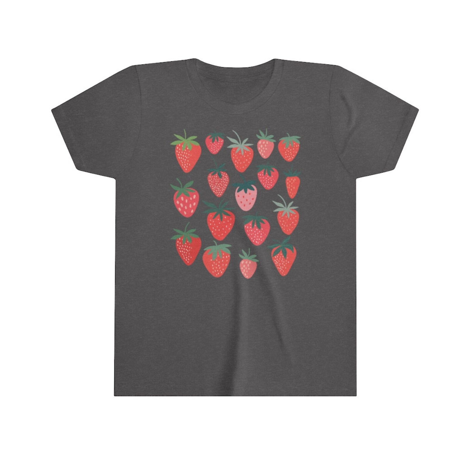 Strawberry Shirt Kids Girl Tshirt Botanical Top Cottagecore Etsy