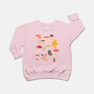 Toddler Mushroom Sweatshirt Kids Crewneck Boys Sweatshirt Girls Sweatshirt Cottagecore Clothing for Kids Mushroom Apparel Cute Sweatshirt image 6