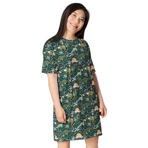 Boho Dinosaur T-shirt dress