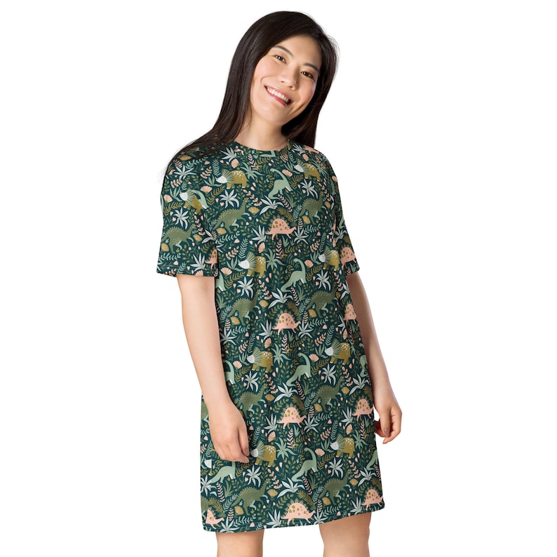 Boho Dinosaur T-shirt dress