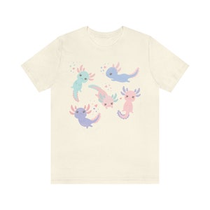 Cute Axolotl Shirt Axolotl Gifts Harajuku Shirt Kawaii Clothing Aesthetic Clothes Salamander Tshirt Amphibian T Shirt Axolotl Lover Gift image 8