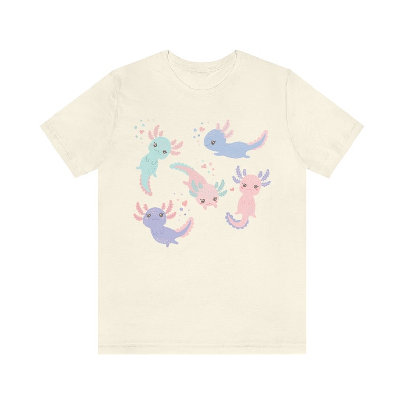 Cute Axolotl Shirt Axolotl Gifts Harajuku Shirt Kawaii Clothing Aesthetic Clothes Salamander Tshirt Amphibian T Shirt Axolotl Lover Gift image 8