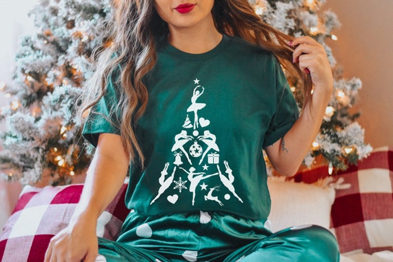 Ballerina Christmas Shirt Ballet Christmas Tshirt Balletcore Tee Ballerina Gift Dancer Christmas T Shirt Dance Teacher Gift Ballerina Shirt