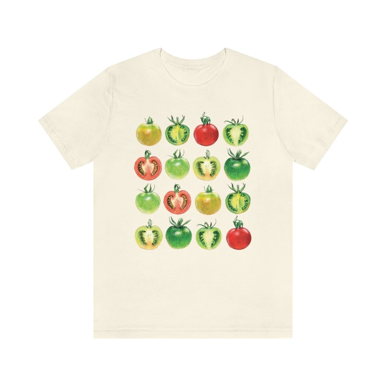 Tomatenshirt T-shirt met groentenprint Cottagecore-kleding Cottage Core-kleding Farmcore-shirt Tuinierencadeau Foodie-shirt Tuin-T-shirt afbeelding 6