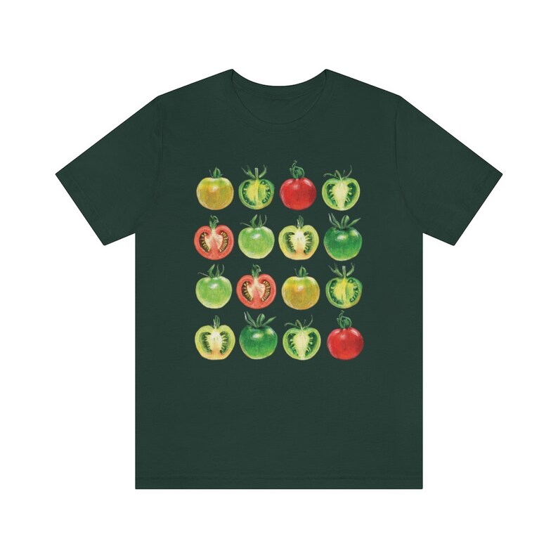 Tomatenshirt T-shirt met groentenprint Cottagecore-kleding Cottage Core-kleding Farmcore-shirt Tuinierencadeau Foodie-shirt Tuin-T-shirt afbeelding 10