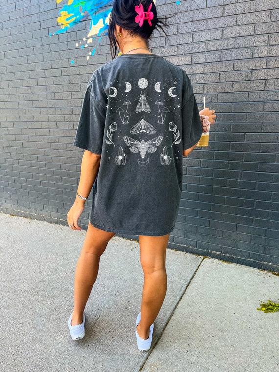 Comfort Colors Moth Shirt Mushroom Shirt Witchy Shirt Witch Shirt Cottagecore Clothing Goth Shirt Goblincore Shirt Dark Academia Clothing