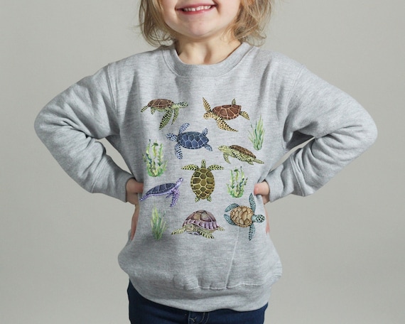 Toddler Sea Turtle Sweatshirt Kids Sea Turtle Gifts Turtle Lover