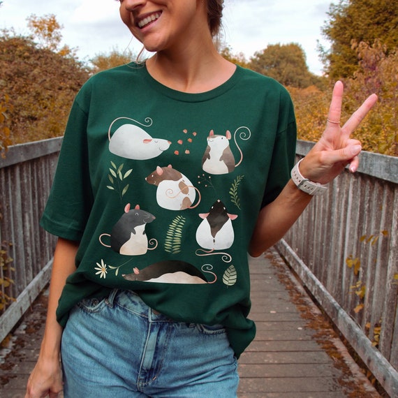 Cute Rat Shirt Rats Shirt Rat Mom Shirt Rat Dad Shirt Rat Lover Gift Pet Rat Gift Rat Gifts Cottagecore Clothing Gifts for Rat Lover Rat Tee
