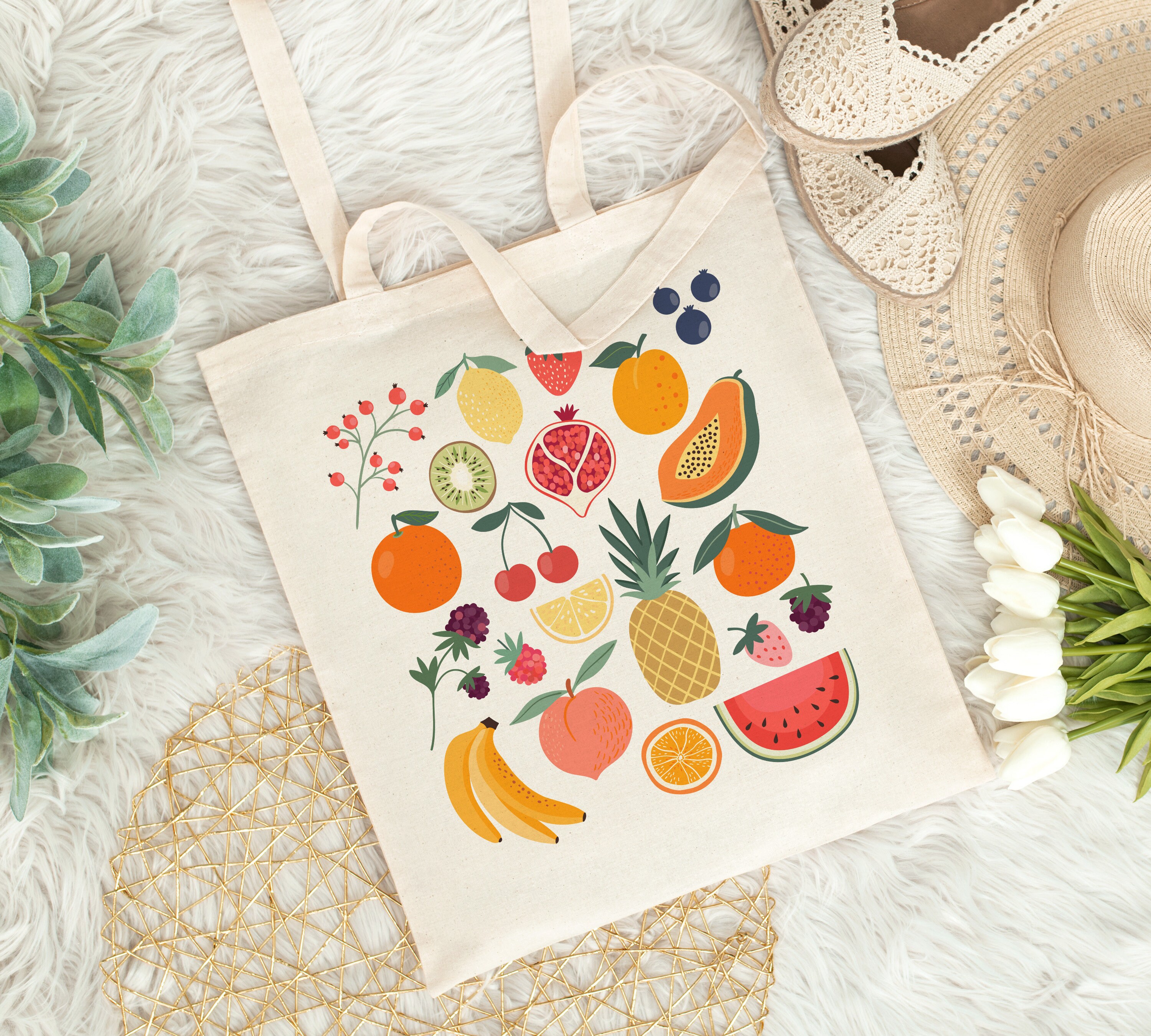 Fruit tote bag sale
