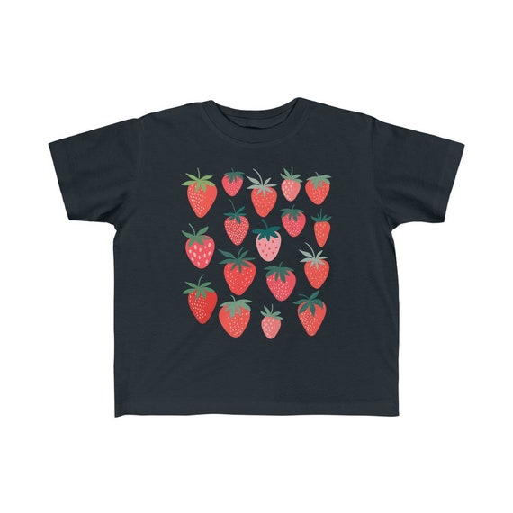 Strawberry Shirt Toddler Tee Baby Girl Tshirt Botanical Top