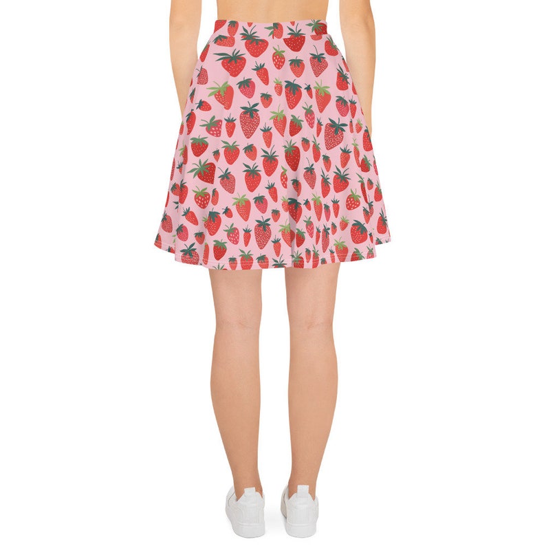 Strawberry Skater Skirt Cottagecore Clothing Cottage Core - Etsy