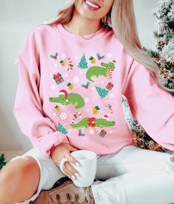 alligator christmas sweater