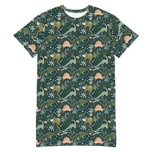 Boho Dinosaur T-shirt dress