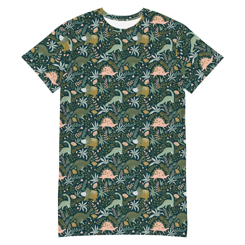 Boho Dinosaur T-shirt dress