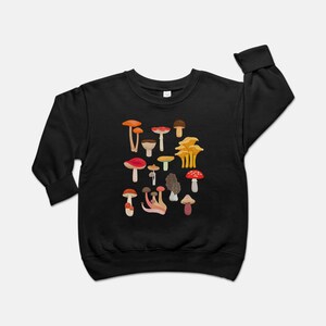 Toddler Mushroom Sweatshirt Kids Crewneck Boys Sweatshirt Girls Sweatshirt Cottagecore Clothing for Kids Mushroom Apparel Cute Sweatshirt image 8