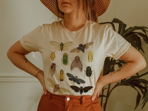 Cicada T Shirt Entomology Shirt Goblincore Shirt Insect Shirt Bug Shirt Cicada Tshirt Dark Academia Shirt Forestcore Shirt Cicada Tee
