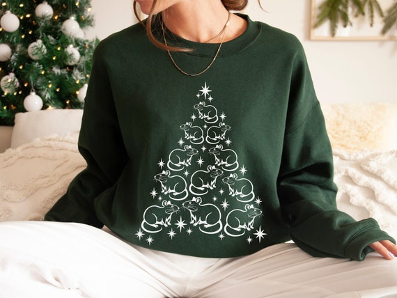 Rat Christmas Sweatshirt Rat Sweatshirt Rat Gift Rat Gifts for Rat Lovers Cute Rat Shirt Rat Themed Gift Goblincore Sweater Rat Lover Gift