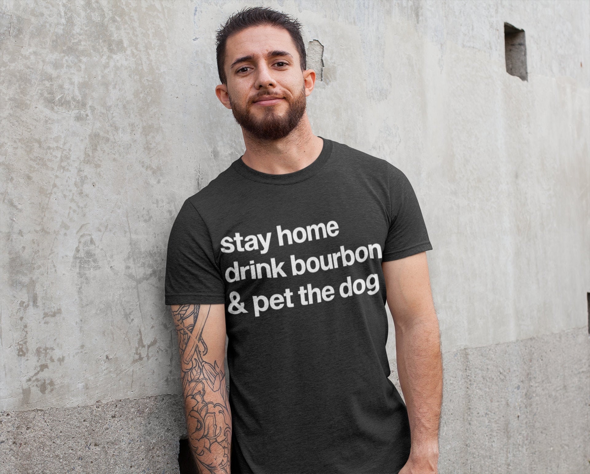 dad i just want to stay home with my dog shirt