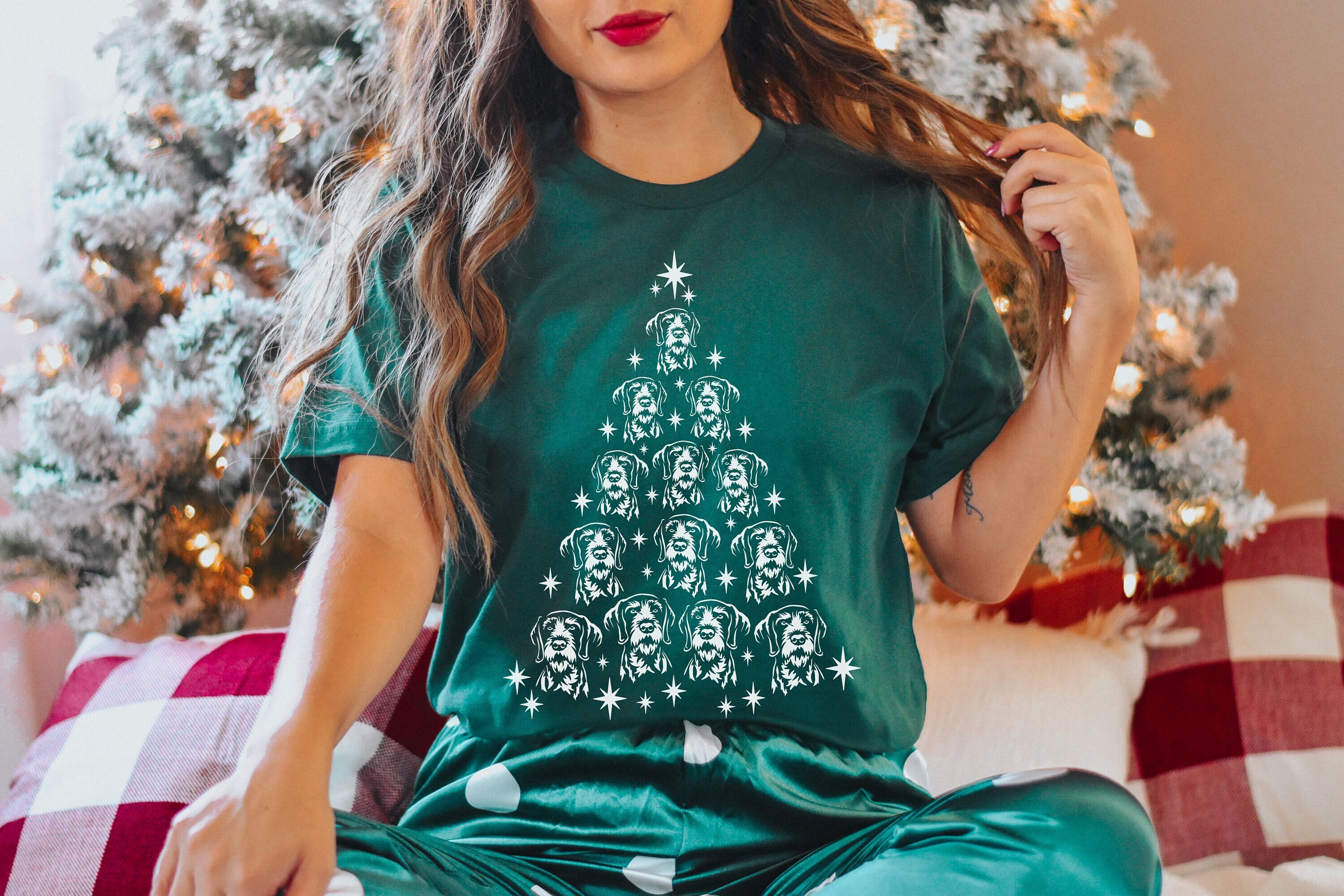 Pointeur allemand à poil dur Noël chemise pointeur maman pointeur papa pointeur cadeaux pointeur amant cadeau pointeur tshirt pointeur t-shirt pointeu