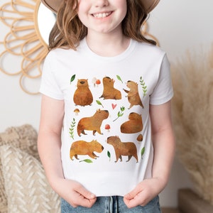 Youth Capybara Shirt Kids Capybara Gift Capybara Lover Gift Capybara Shirts Capybara Tshirt Capybara Gifts Capybara Tee Capybara T Shirt White