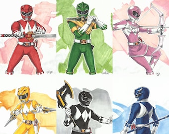Go Go Rangers Print Set
