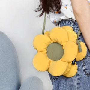 Flower Shape Purse,Kawaii Nylon Handbag,CuteUnique Bag,Crossbody Bag for Women Girls Kids