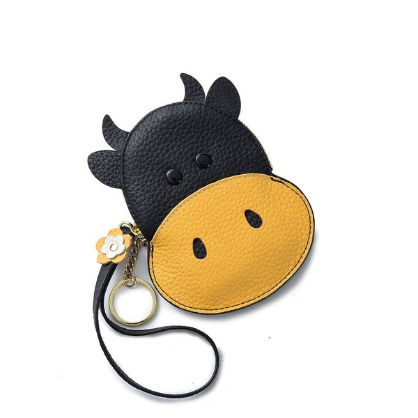 Cute Cow Coin Pouch|Earphone Bag With Chain Buckle|Cute Lipstick Pouch|Cute Cow Bag For Coins|Kawaii Gift For Women Girls