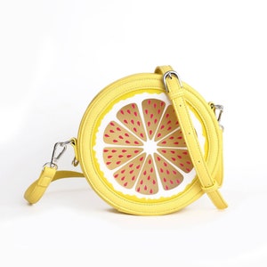 Lemon Handbag|Fruit Ita Bag|JK Kawaii Purse|Clear Window Crossbody Bag|Unique Christmas Birthday Festival Gift For Women Girls