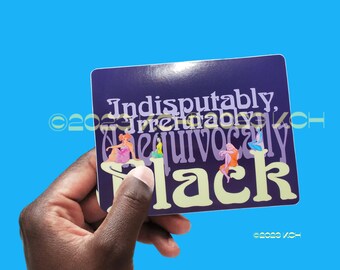 Sticker vinyle incontestablement noir