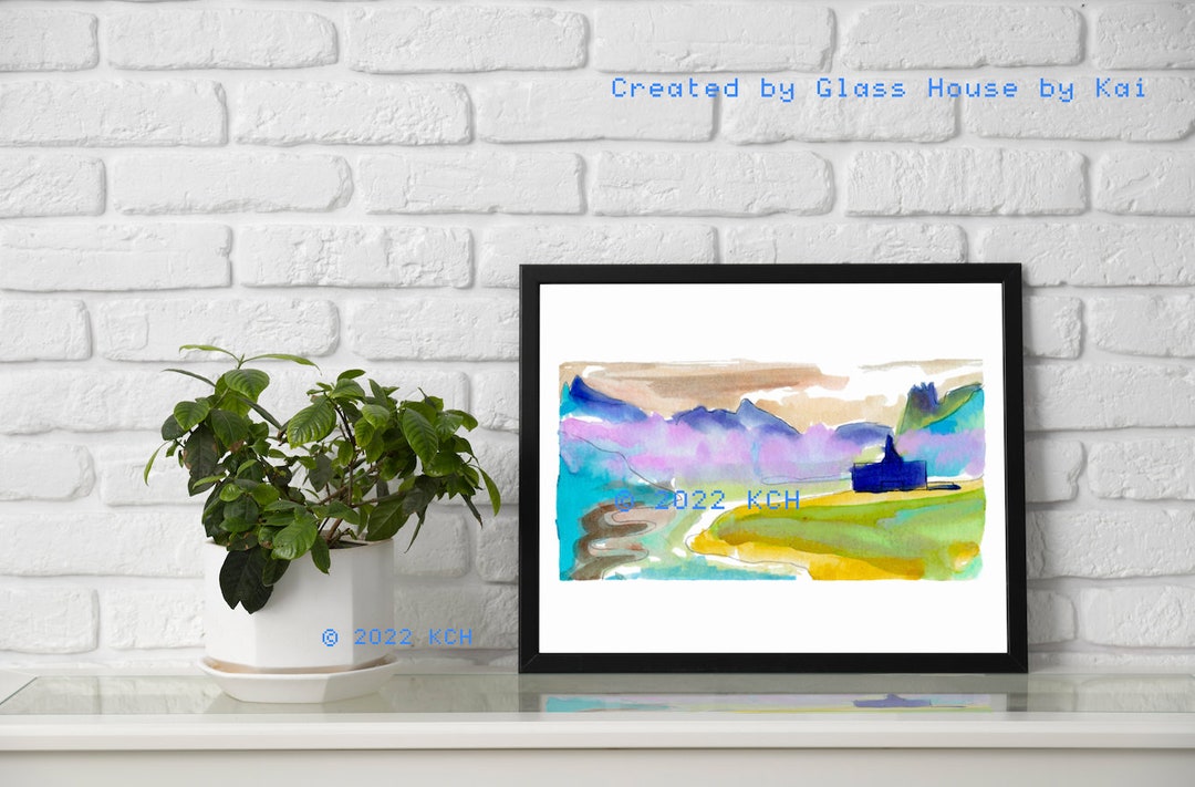 Watercolor Art Landscape Print - Etsy