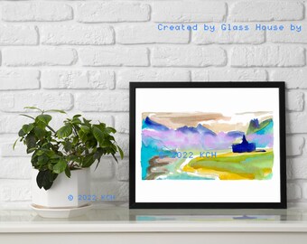 Watercolor Art Landscape Print