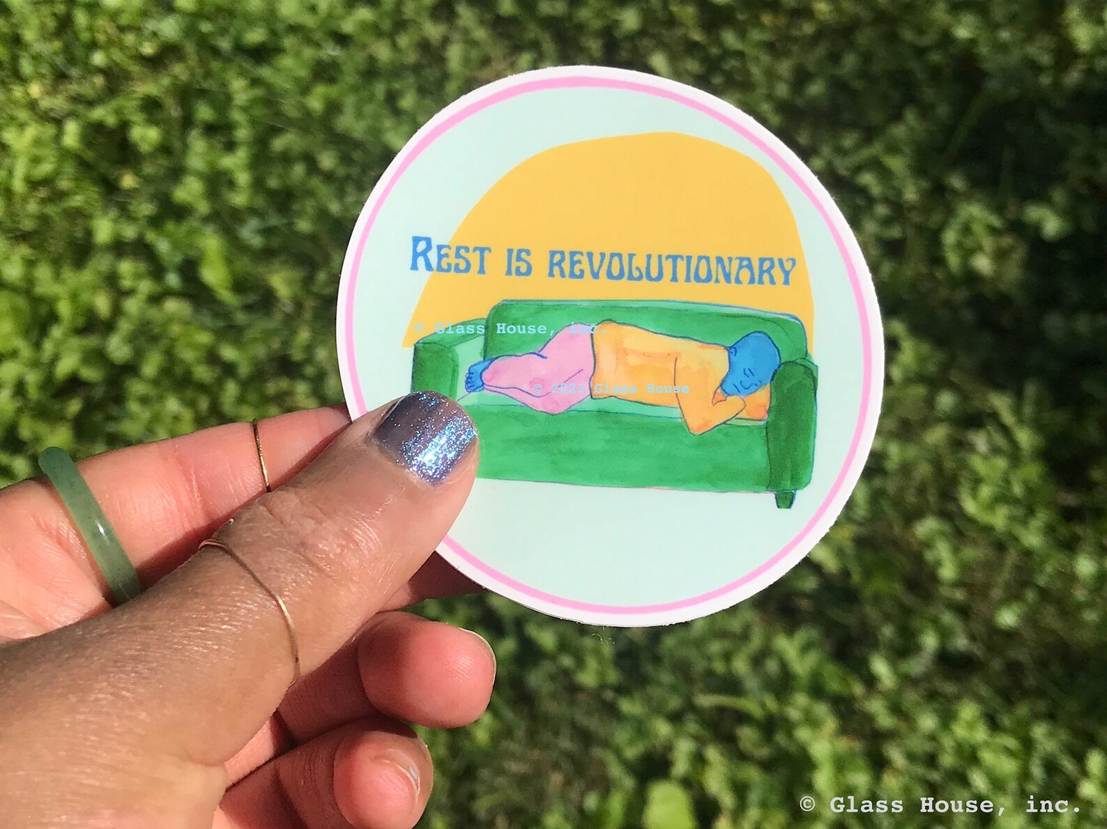 Rest is Revolutionary, Decolonize, Hand Painted, Watercolor Vinyl ...