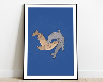 Grey seal Cape Town print
