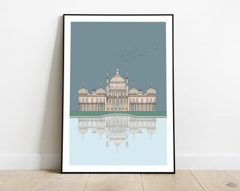 Brighton Royal Pavilion Art Print, UK Travel Poster