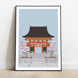 Japanese temple Kyoto print