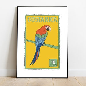 Costa Rica Papageien Print