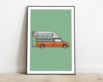 Thailand Songthaew Print: Bangkok Travel Wall Art