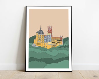 Poster Sintra Pena-paleis Portugal