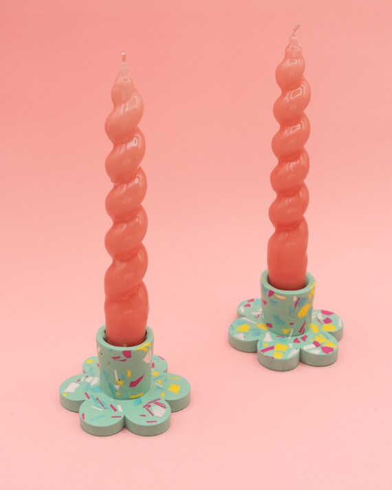 Daisy Candle Holders Matching Flower Candle Holders Etsy