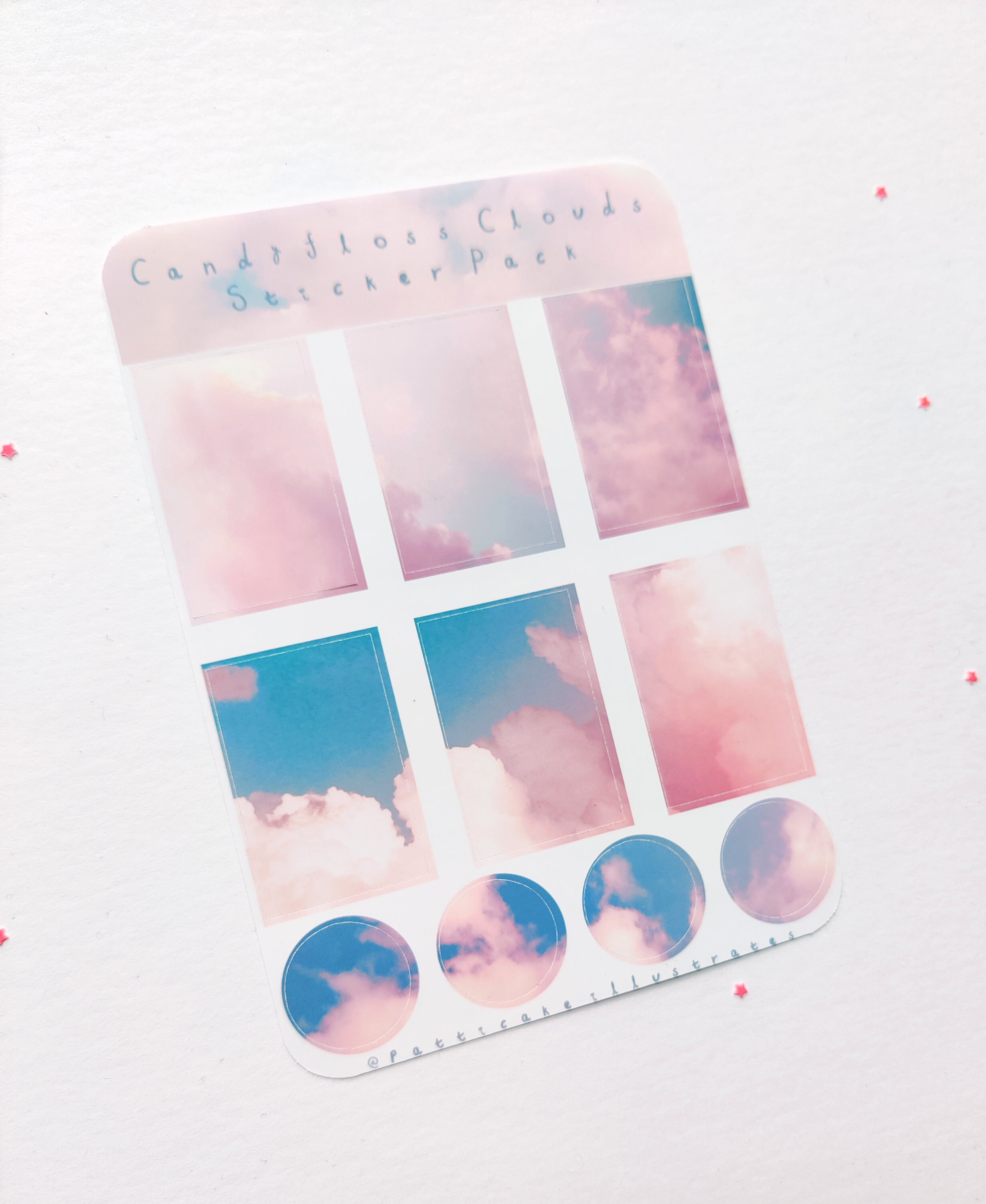 Aesthetic Candyfloss Clouds Sticker Sheet Planner Stickers Etsy Ireland