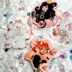 Super Crown INSPIRED Character Pin Up Babe  Sticker Bundle (3 stickers)