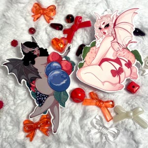 Fruit Bat Babes Pin Up Bat Girl Sticker Bundle or Seperate (1 sticker or 2 stickers)