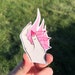 Powerful Demon Girl Hand - GLOSS Vinyl Sticker WATERPROOF!! | Anime | Manga | Weeb | Pink Ombre Nails | Demon Nails | Claws | Pink Aesthetic