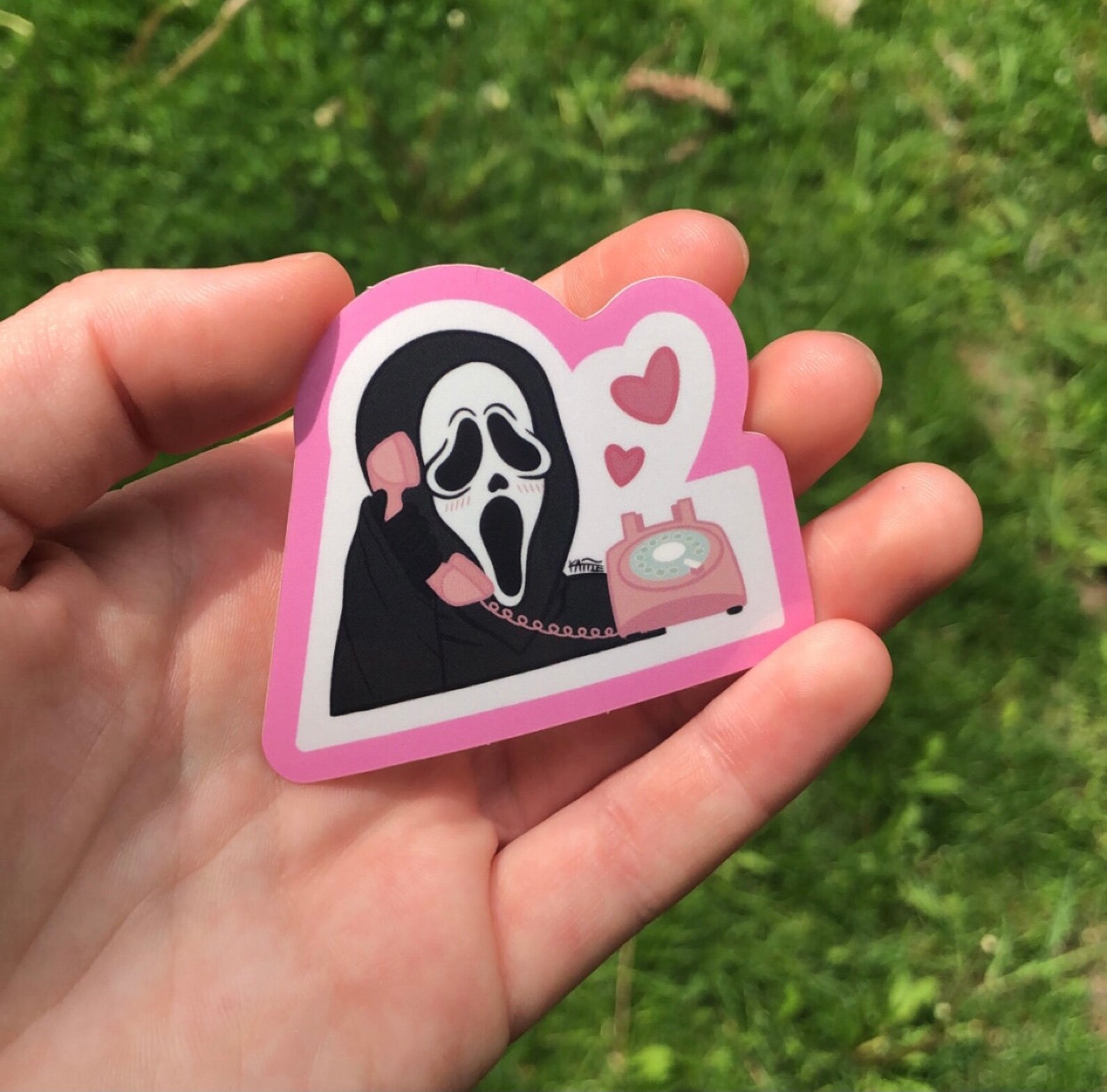 Blushing Ghost Face 2.5 x 2 Vinyl Sticker Scream Scream Etsy