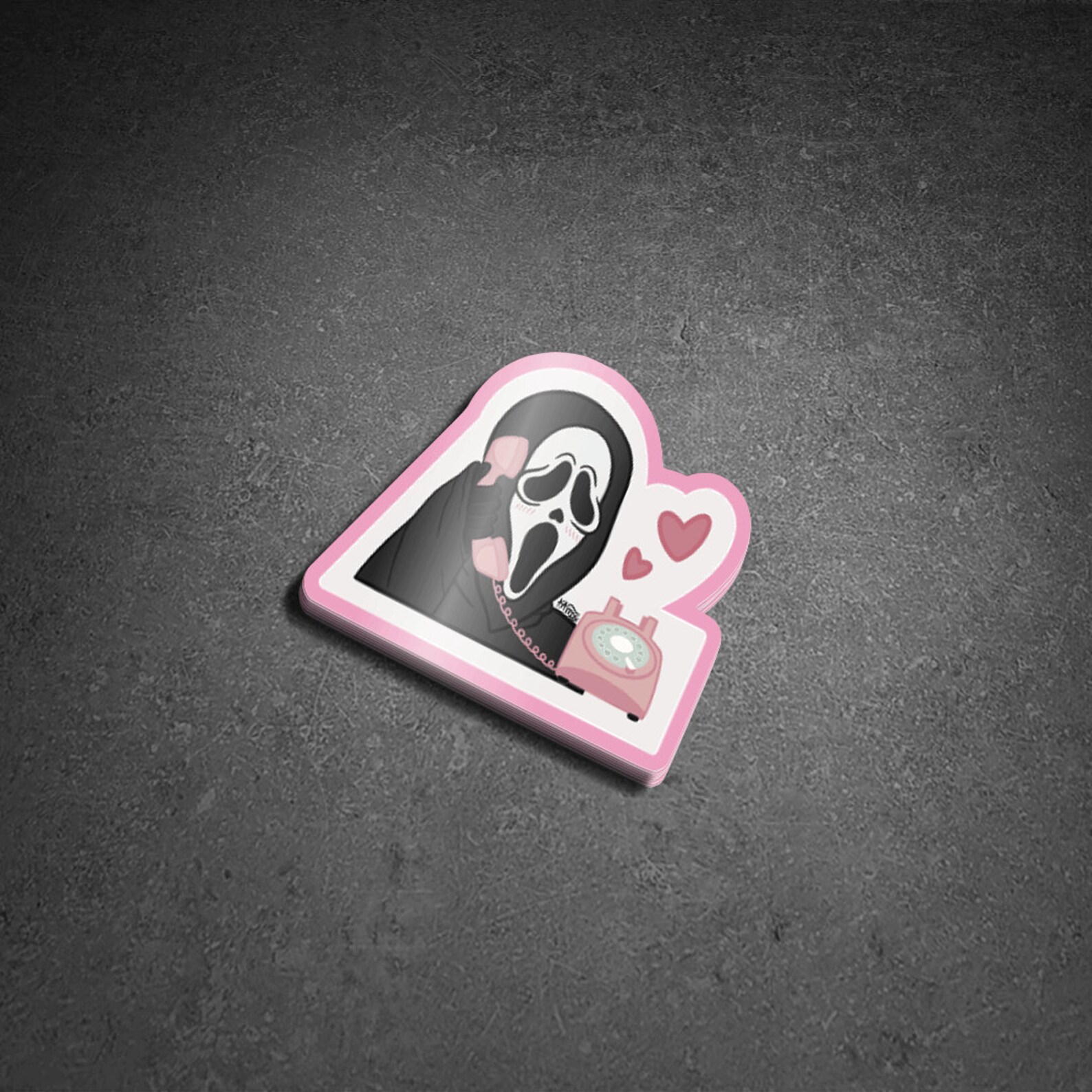 Blushing Ghost Face 2.5 x 2 Vinyl Sticker Scream Scream Etsy