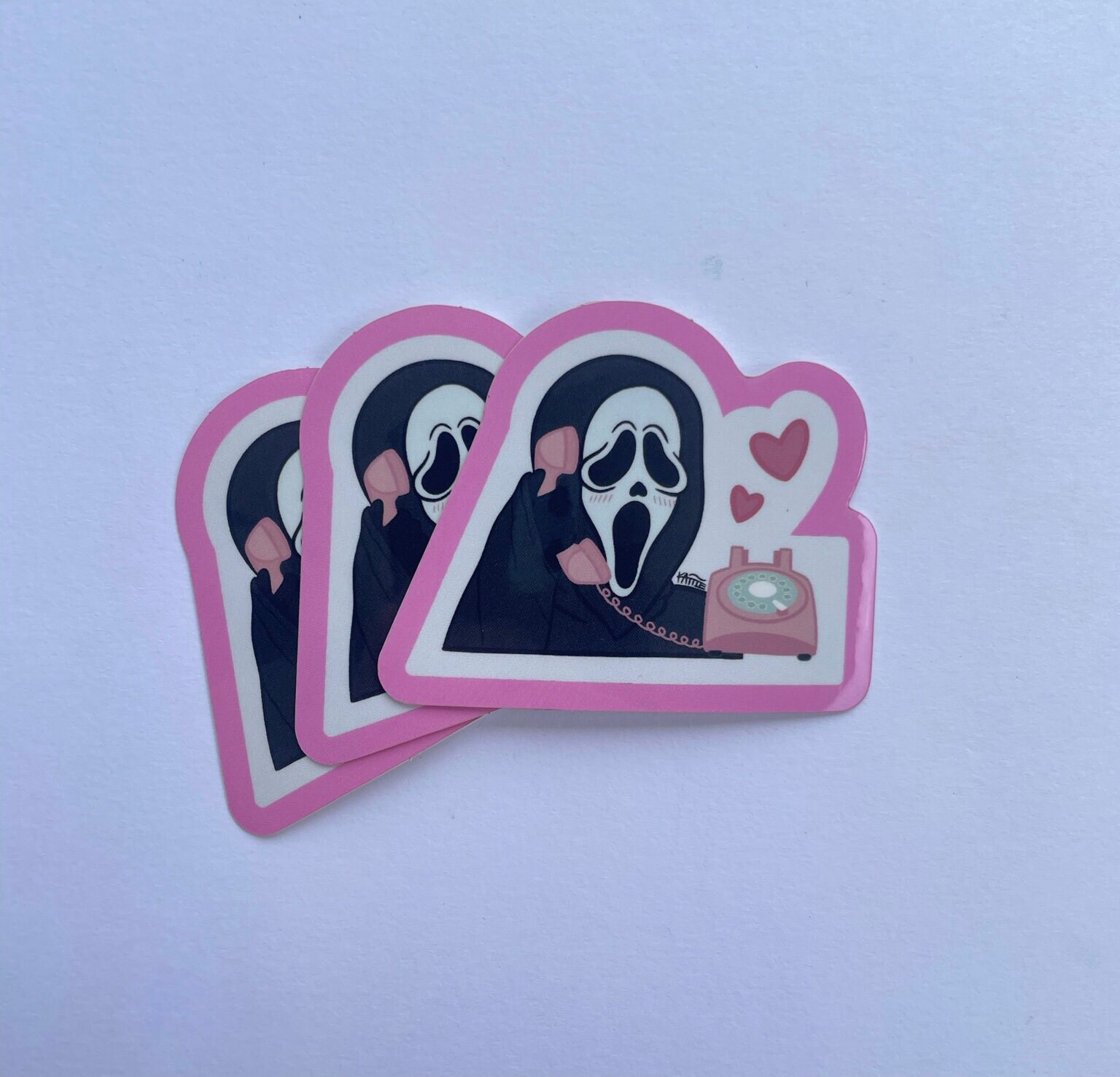 Blushing Ghost Face 2.5 x 2 Vinyl Sticker Scream Scream Etsy