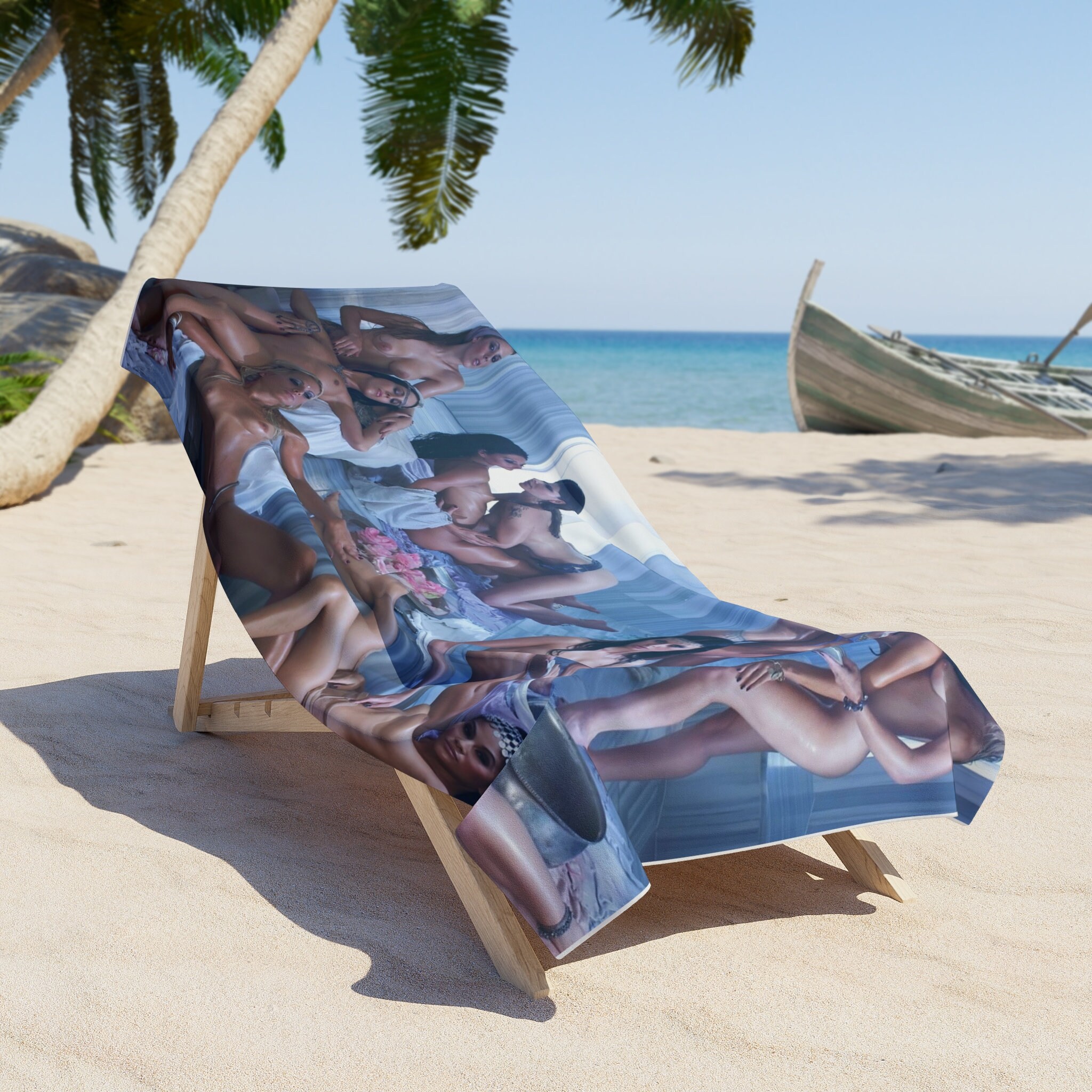 Nude Art Harem Naked Group Beach Towel - Etsy