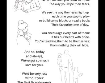 A5-tryck med morföräldrar