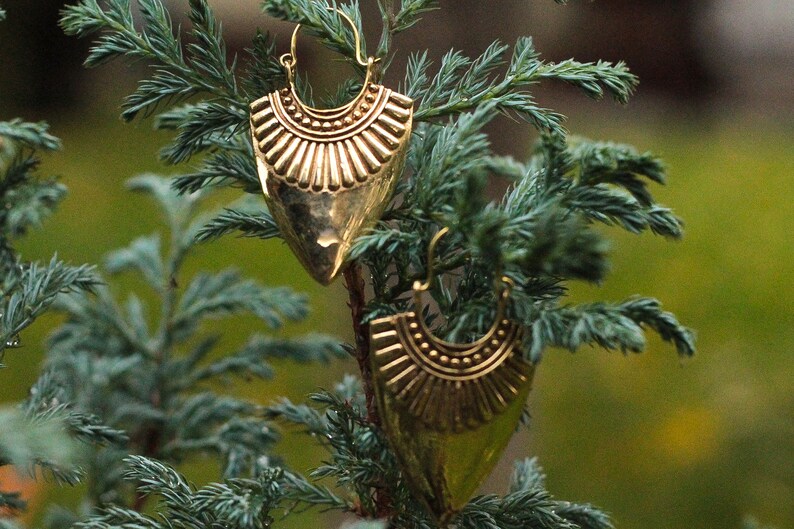 Indian Earrings UNISEX Tribal Earrings Alternative Earring Silver ARROWHEAD NICKELFREE Festival Jewellery Brass Jewellery Earrings